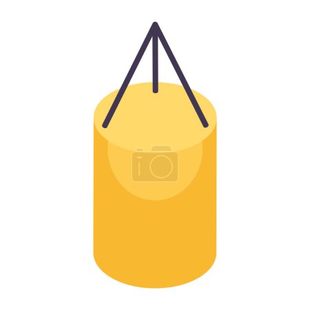 Une icône de design moderne de sac de poinçonnage