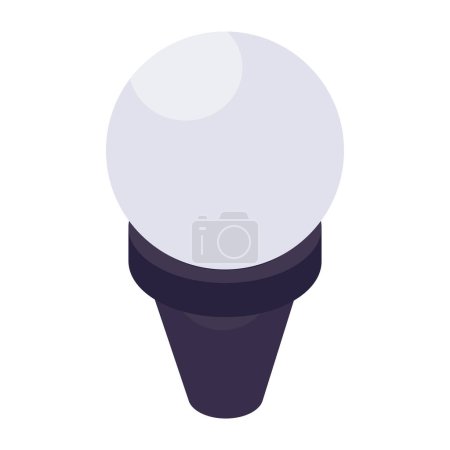 Illustration for A unique design icon of golf tee - Royalty Free Image