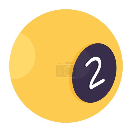 Icono de bola de billar, diseño isométrico de bola de billar
