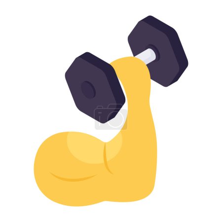 Illustration for A trendy vector design of weightlifting - Royalty Free Image