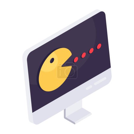 Creative design icon of pacman game