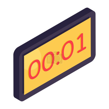 Modern design icon of digital clock