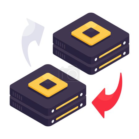 A unique design icon of server transfer 