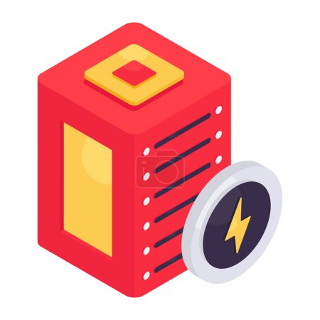 A creative design icon of server power 