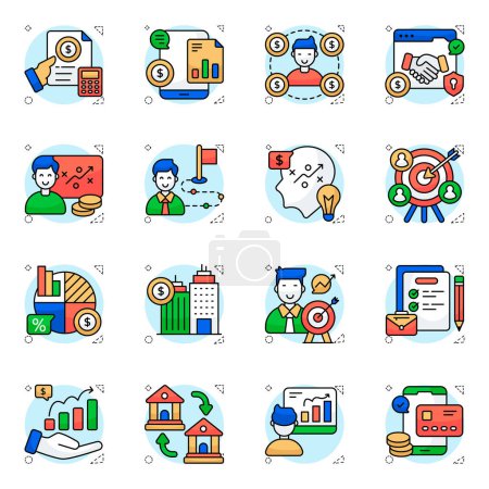 Set of Business Flat Icons 