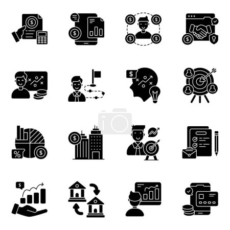 Set of Business Solid Icons 