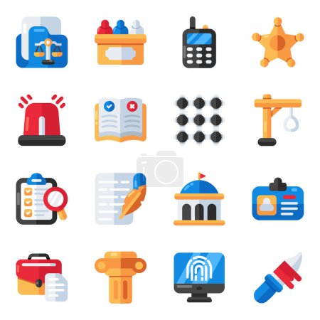 Set of Equity Flat Icons 