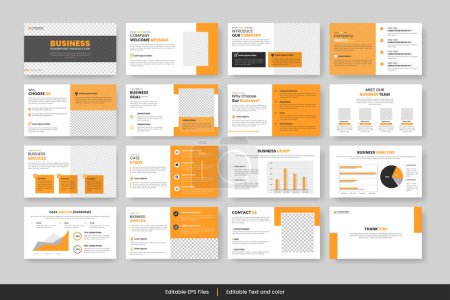 Geschäftsbericht Powerpoint-Präsentation Folienvorlage und Geschäftsvorschlag oder Broschüre