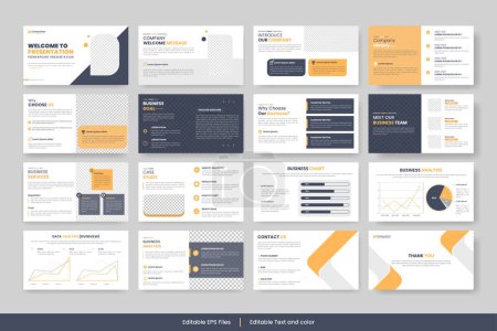 Annual report business powerpoint presentation slide template and business proposal or brochure