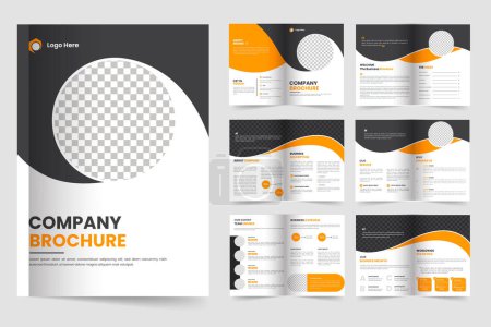 Illustration for Vector brochure template design and company brochure template layout design - Royalty Free Image