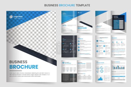 Illustration for Brochure template layout design and corporate minimal company profile multipage brochure template - Royalty Free Image
