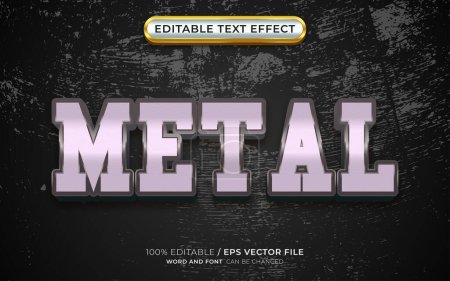 Ilustración de Metal Efecto de texto editable 3D - Imagen libre de derechos