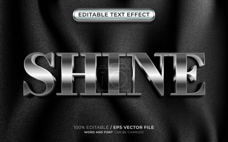 3D Silber glänzende Text-Effekt-Mockup