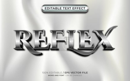 Efecto de texto editable Silver Reflex 3D