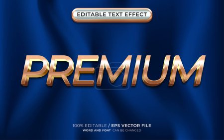 Illustration for Premium Gold 3d Editable Text Effect Style - Royalty Free Image