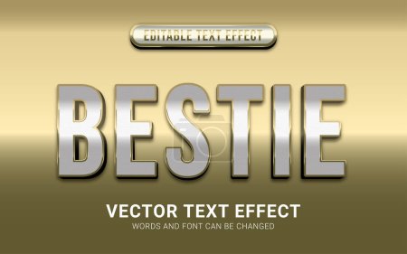 Ilustración de Efecto de texto elegante y brillante editable con texto mejorable - Imagen libre de derechos
