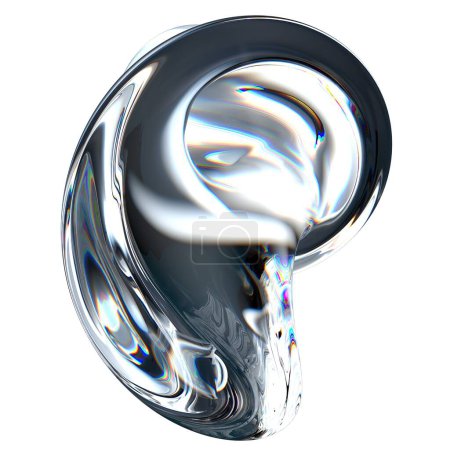 Foto de Icono transparente como gota de agua orgánica goteo agua agua dulce y limpia diseño gráfico elemento material Ilustración 3d de alta calidad. - Imagen libre de derechos