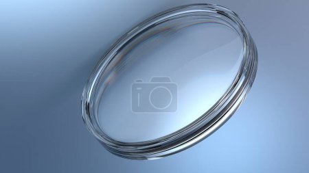 Foto de Transparente azul Reflexión de lente cáustica en la pared Abstracto delicado y atmosférico Material de fondo elegante y moderno Ilustración 3D de alta calidad. - Imagen libre de derechos
