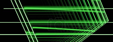 Téléchargez les photos : Les néons du cyberpunk La lumière linéaire est lumineuse Réfraction des verres Bleu Abstrait, Elégant et Moderne Image de rendu 3DImage de rendu 3D haute résolution - en image libre de droit