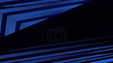 Photo for A background of an Elegant and Modern 3D Rendering image in blue and black on LED box electric bulletin boardhigh Resolution 3D rendering image - Royalty Free Image