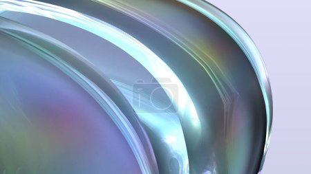 Foto de Refracción y reflexión de objetos orgánicos de vidrio Imagen de renderizado 3D moderna elegante de cristal Fondo abstractoImagen de renderizado 3D de alta resolución - Imagen libre de derechos