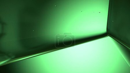 Téléchargez les photos : Réfraction et réflexion organiques fraîches en verre vert Élégant rendu 3D moderne Illustration 3D de haute qualité - en image libre de droit