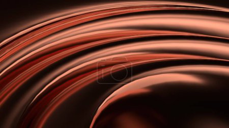 Foto de Placa de cobre Arte contemporáneo hecho con curvas de lujo Bezier Elegante y moderno 3D Renderizado fondo abstracto Ilustración 3d de alta calidad - Imagen libre de derechos