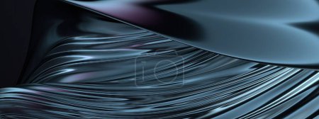 Refracción de vidrio de cristal rosa y azul y reflectante fresco y hermoso elegante representación 3D moderna fondo abstracto Ilustración 3d de alta calidad