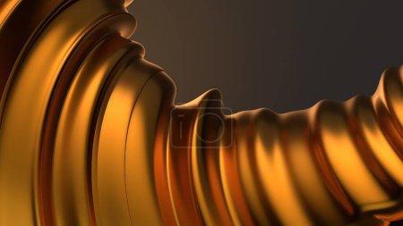 Modern 3D Rendering Abstract Background with Luxury Contemporary Bezier Curves Elegant like Gold Gorgeous Curtains High quality 3d illustration