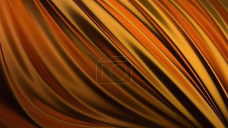 Contemporary Fine Artistic Delicacy Elegant Modern 3D Rendering Abstract Background with Bezier Curves Like Gold Gorgeous Curtains High quality 3d illustration