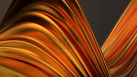Delicacy Elegant and Modern 3D Rendering Abstract Background with Contemporary Bezier Curves like Gold Gorgeous Curtains High quality 3d illustration