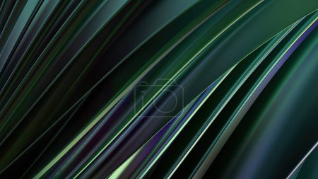 Metal Chrome Reflection Gorgeous Curtain-like Bezier Curve Luxury Elegant Modern 3D Rendering Abstract Background High quality 3d illustration