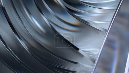 Dark Atmosphere Clear Glass Refraction And Reflection Unified Dark Atmosphere Elegant Modern 3D Rendering Abstract Background High quality 3d illustration