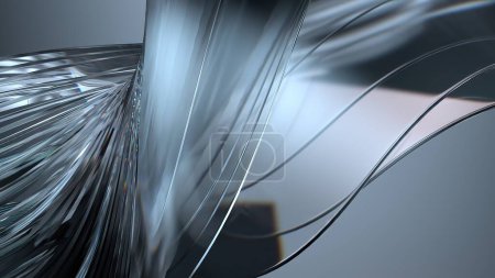 Dunkle Atmosphäre Klares Glas Brechung und Reflexion Dunkle Atmosphäre Luxus Elegant Modern 3D Rendering Abstrakter Hintergrund Hochwertige 3D-Illustration