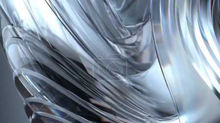 Dunkle Atmosphäre Klares Glas Brechung und Reflexion vereint Moderne Künstlerische Elegant Moderne 3D Rendering Abstrakter Hintergrund Hochwertige 3D-Illustration
