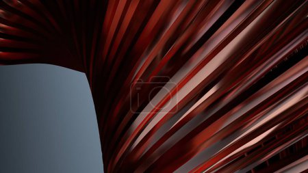 Copper Metal Texture Wavy Curtain Unified Luxury Elegant Modern 3D Rendering Abstract Background High quality 3d illustration