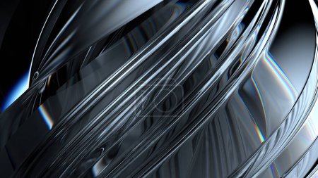 Crystal Unified Luxury Elegant Modern 3D Rendering Abstract Background with Black Background High quality 3d illustration