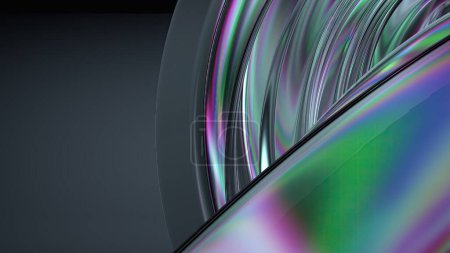 Cristal y vidrio cromo refracción y reflexión misterioso fresco elegante moderno 3D renderizado fondo abstracto alta calidad 3d ilustración