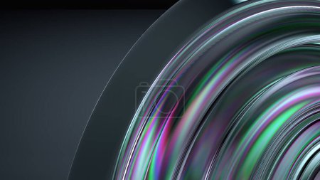 Crystal and Glass Chrome Refraction and Reflection Organic Revealing Elegant Modern 3D Rendering Abstract Background High quality 3d illustration