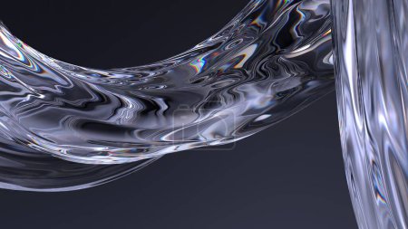 Dark Atmosphere Clear Glass Unified Modern Artistic Elegant Modern 3D Rendering Abstract Background Illustration 3D de haute qualité