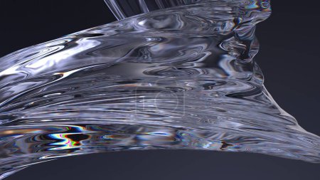 Atmósfera oscura Vidrio claro Moderno Artístico Oscuro Atmósfera Elegante Moderno 3D Renderizado Fondo abstracto Ilustración 3d de alta calidad