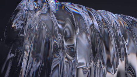 Dunkle Atmosphäre Klare Gläser Einheitlicher Luxus Elegant Modern 3D Rendering Abstrakter Hintergrund Hochwertige 3D-Illustration