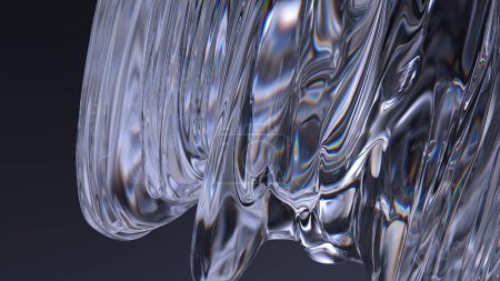Dunkle Atmosphäre Klares Glas Ruhige Dunkle Atmosphäre Elegant Modern 3D Rendering Abstrakter Hintergrund Hochwertige 3D-Illustration
