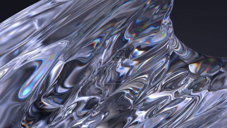Dunkle Atmosphäre Klares Glas Chic Bezier Curve Elegant und modern 3D Rendering Abstrakter Hintergrund Hochwertige 3D Illustration