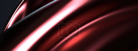 Copper Metal Thin Plate Wavy, Liquid, Surface Elegant Modern 3D Rendering Abstract Background High quality 3d illustration