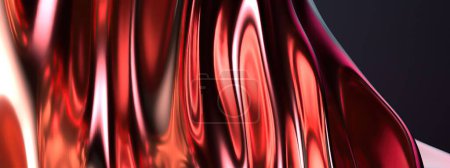Copper Metal Thin Curtain Bumped, Wavy, Surfaced Elegant Modern 3D Rendering Abstract Background High quality 3d illustration