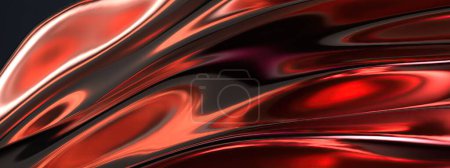 Copper Metal Thin Plate Surface, Liquid Like, Displacement Elegant and Modern 3D Rendering Abstract Background High quality 3d illustration