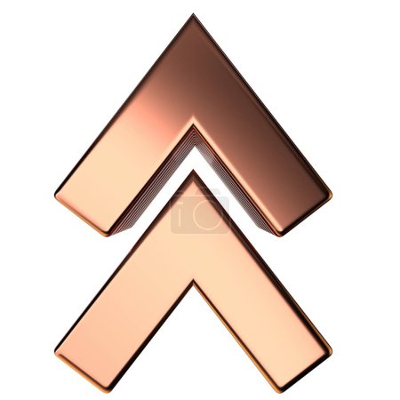Triangle Two Copper Metal Objects Structure Shape Isolated Elegant Modern 3D Rendering Abstract Background High quality 3d illustration