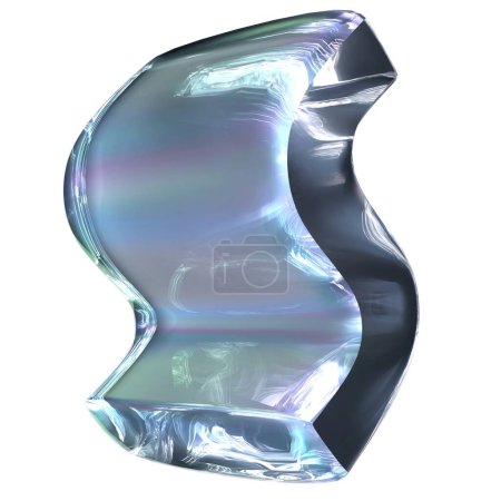Wasser, Eis, Kristallobjekte Organisch Transparent Isoliert Elegant Modern 3D Rendering Abstrakter Hintergrund Hochwertige 3D Illustration