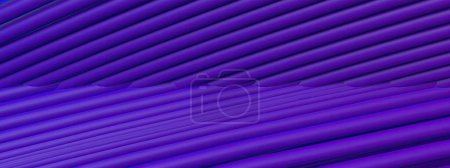 Violet et bleu mince courbes courbes délicates Créé avec l'art moderne courbes Bezier luxe isolé élégant moderne 3D rendu fond abstrait. Illustration 3D de haute qualité